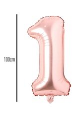 Rakam Folyo Balon Rose Gold 100cm 1