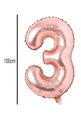Rakam Folyo Balon Rose Gold 100cm 3