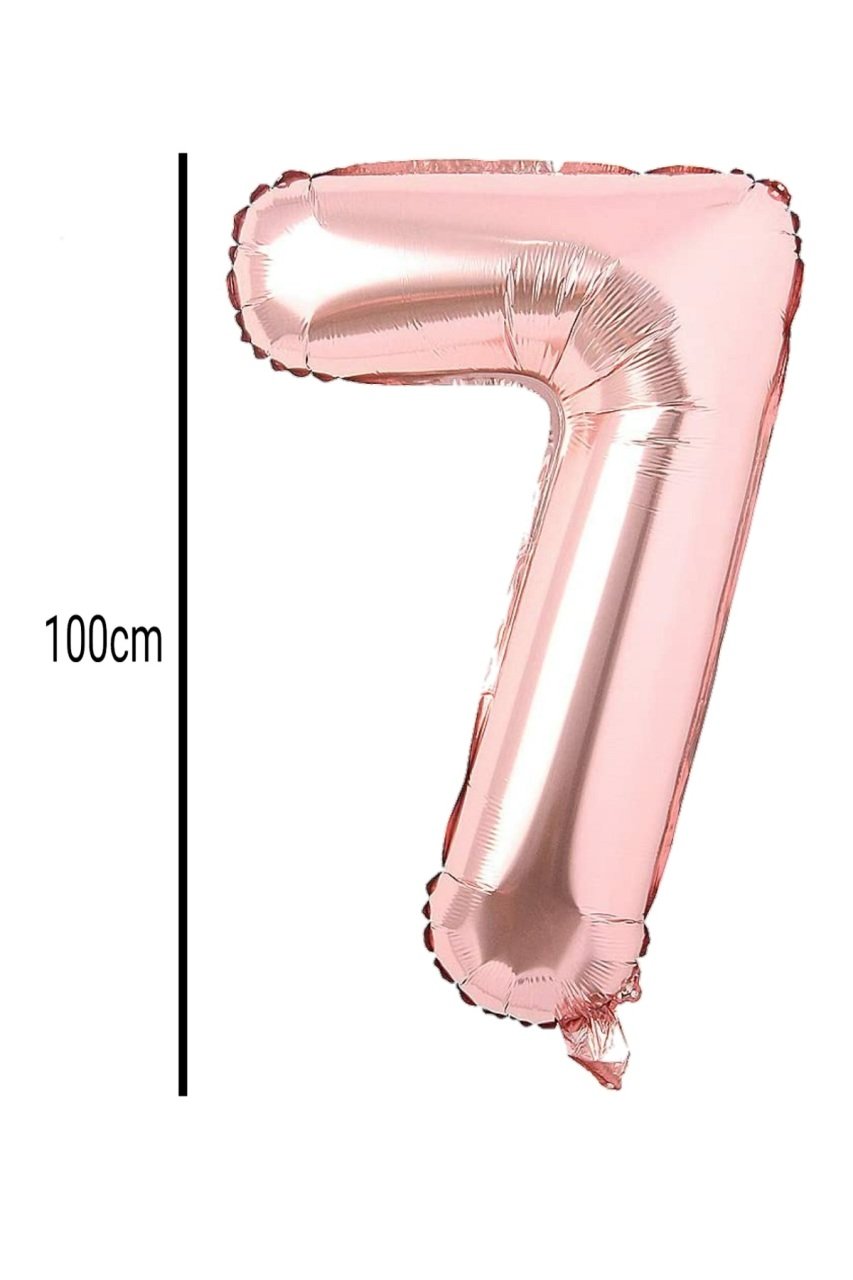 Rakam Folyo Balon Rose Gold 100cm 7