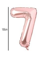 Rakam Folyo Balon Rose Gold 100cm 7