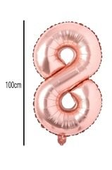 Rakam Folyo Balon Rose Gold 100cm 8