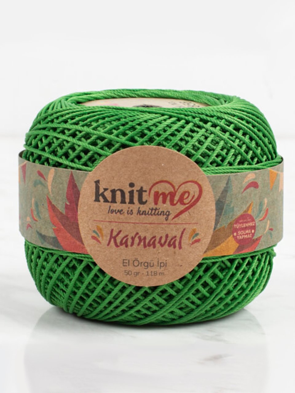 Knit Me Karnaval El Örgü İpi Yeşil