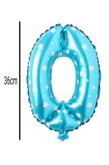 Rakam Folyo Balon Mavi 36cm 0