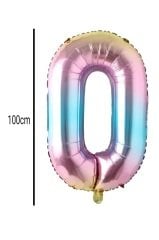 Rakam Folyo Balon Renkli 100cm 0