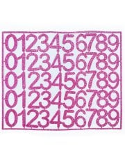 Simli Eva Rakam - Sayı 3cm Pembe