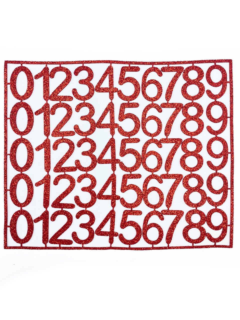 Simli Eva Rakam - Sayı 3cm Kırmızı