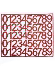 Simli Eva Rakam - Sayı 3cm Kırmızı