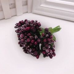 Pıtırcıklı Cipso Çiçek Bordo
