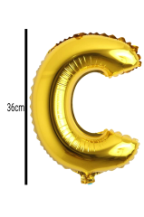 Harf Folyo Balon Altın 36cm C