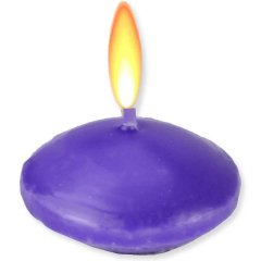 Yüzen Mum - Tealight Mum Mor