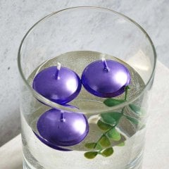 Yüzen Mum - Tealight Mum Mor