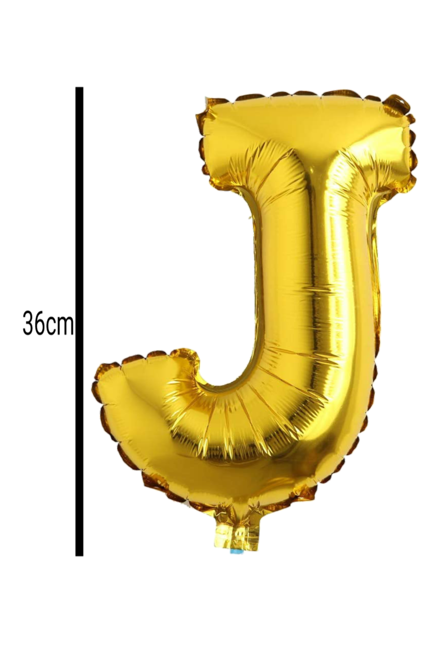Harf Folyo Balon Altın 36cm J