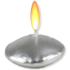 Yüzen Mum - Tealight Mum Gümüş