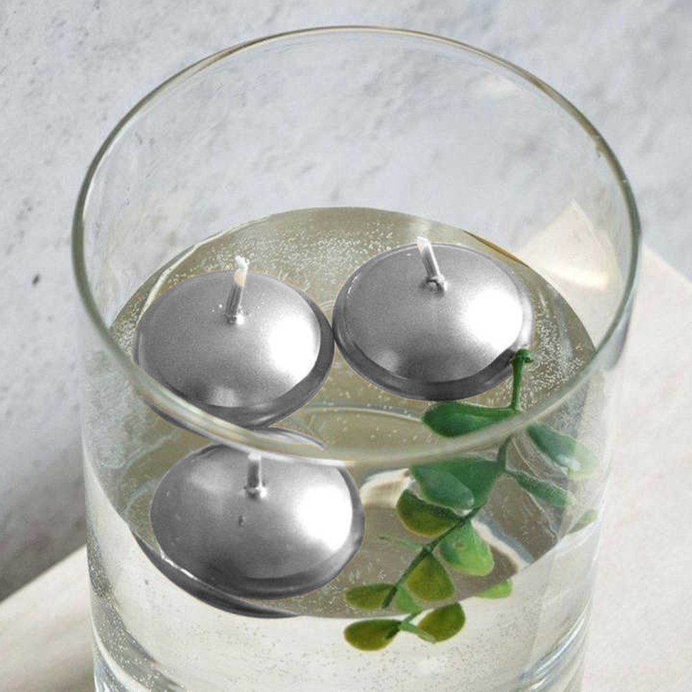 Yüzen Mum - Tealight Mum Gümüş