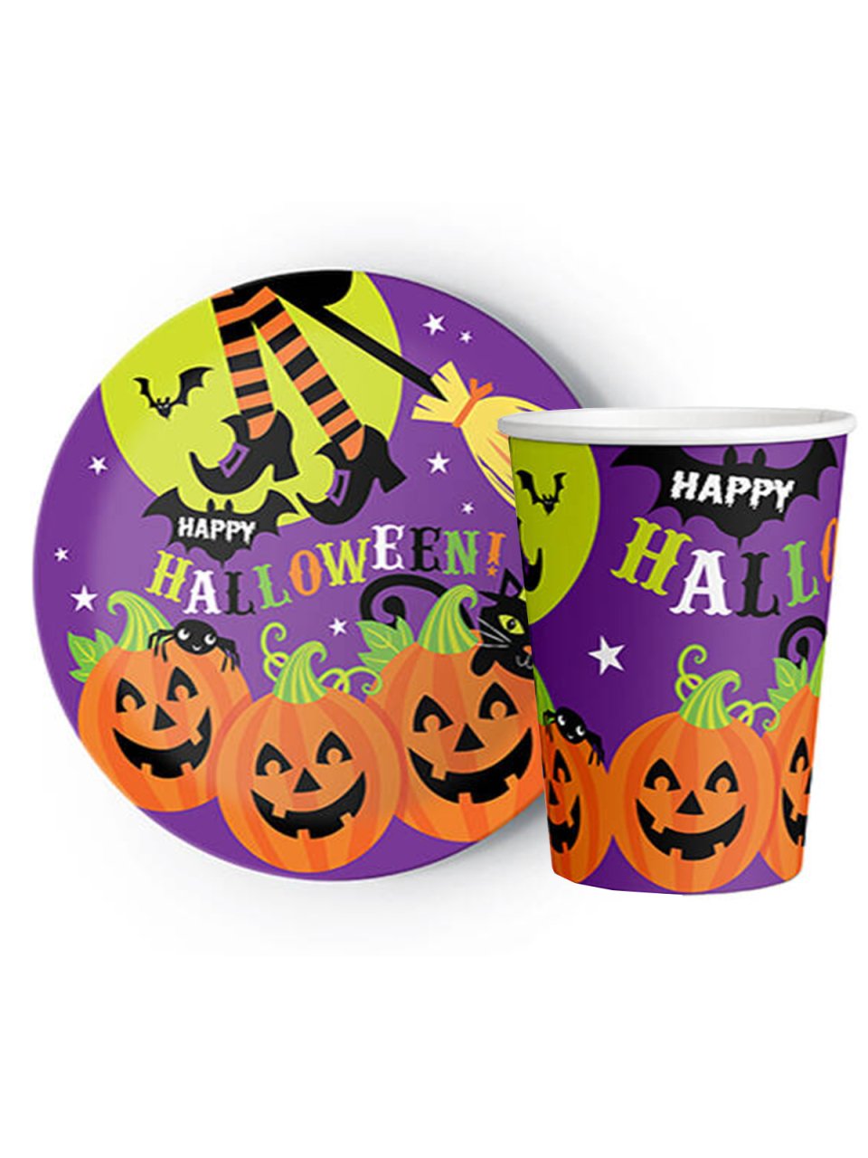 8'li Karton Tabak -  Bardak Hallowen