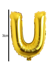 Harf Folyo Balon Altın 36cm U