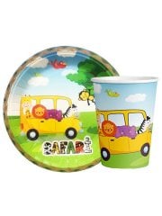 8'li Karton Tabak -  Bardak Safari