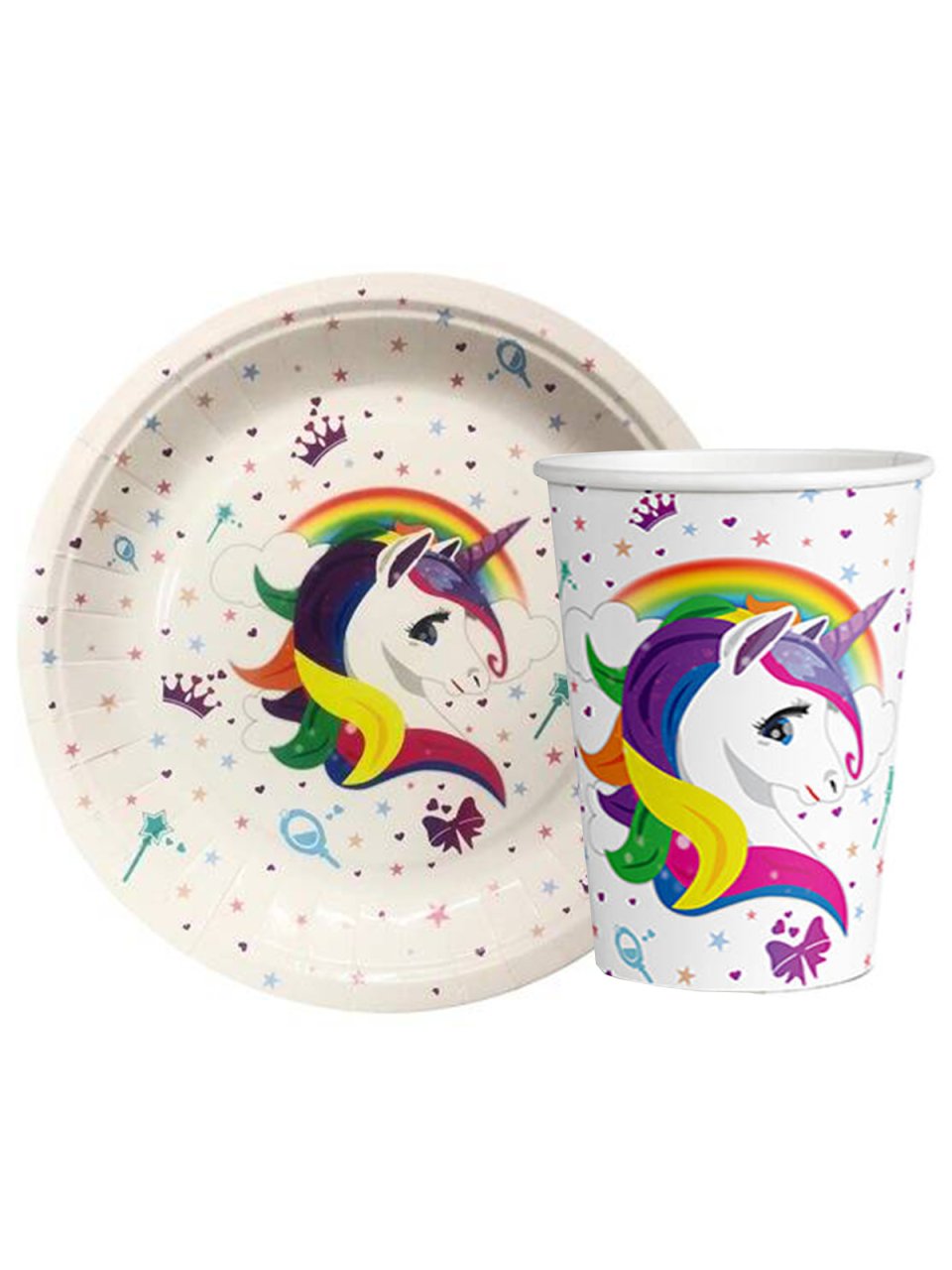 8'li Karton Tabak -  Bardak Unicorn