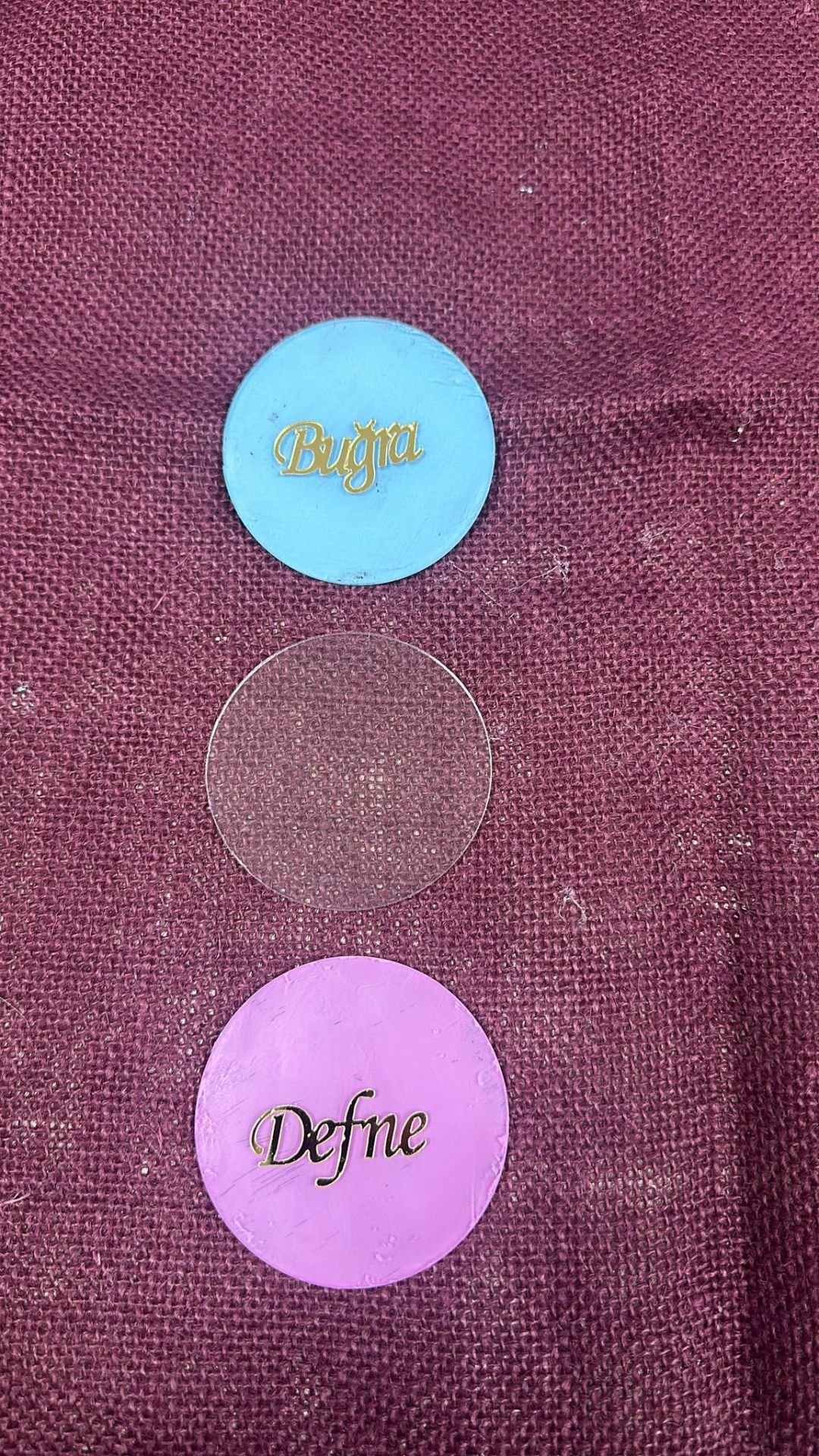 Boş pleksi  (7x5) 50 adet Yuvarlak