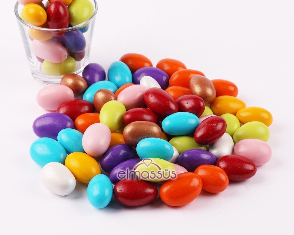 Çikolatalı Badem Şekeri Draje 1kg Kırmızı