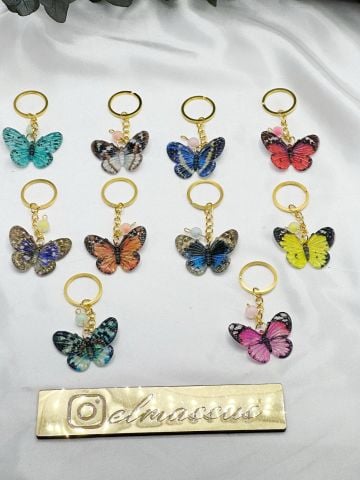 Karışık Kelebek Anahtarlık