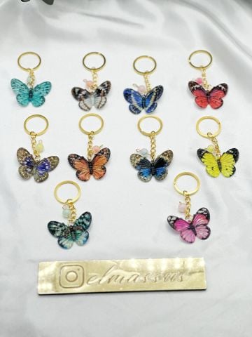Karışık Kelebek Anahtarlık 50 adet