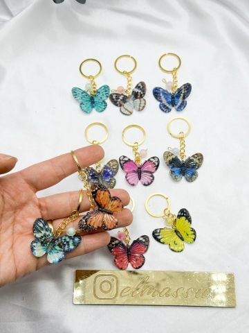 Karışık Kelebek Anahtarlık 50 adet