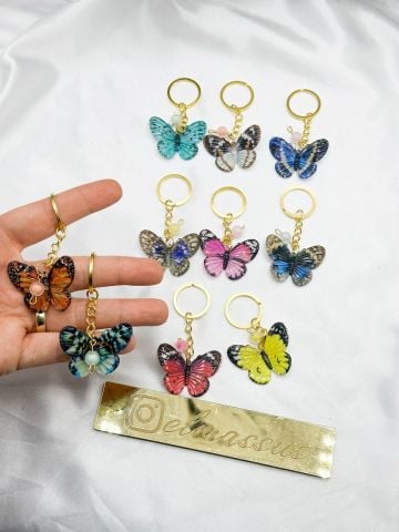 Karışık Kelebek Anahtarlık 50 adet