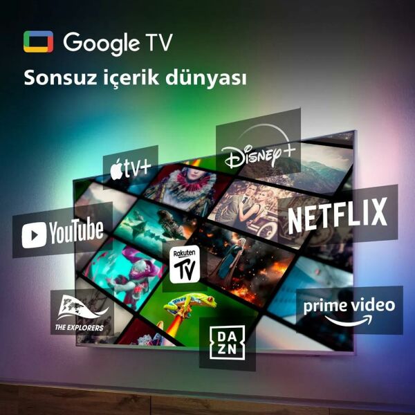 Philips 55PUS8508/62 55'' 139 Ekran Android Ambilight Ultra HD 4K Smart Led TV