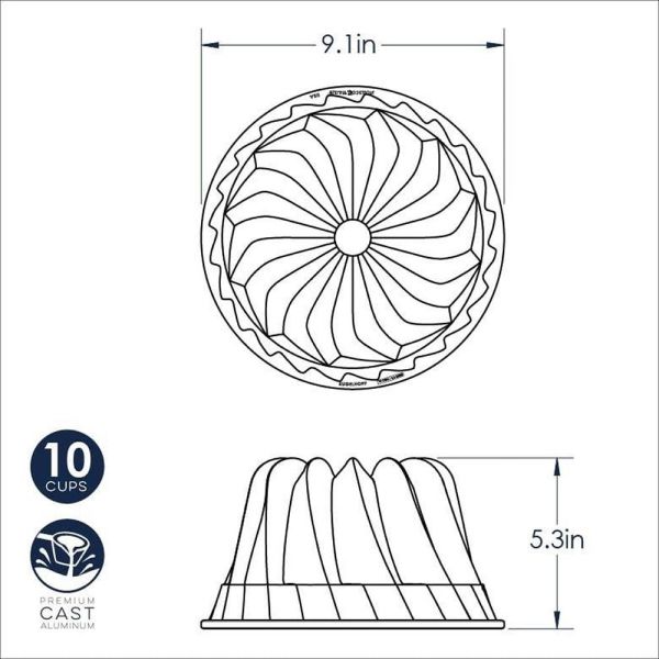 Nordicware 59937 Kugelhopf Bundt Kek Kalıbı