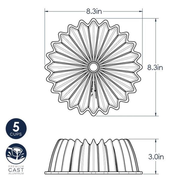 Nordicware 93277 Brillance Bundt Kek Kalıbı - 5 Cup