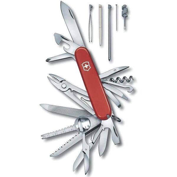 Victorinox 1.6795.LB1 Swiss Champ 33 Fonksiyon Deri Kılıflı İsviçre Çakısı - Kırmızı