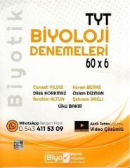 Biyotik Yayınları TYT Biyoloji Biyotik 60 x 6 Denemeleri