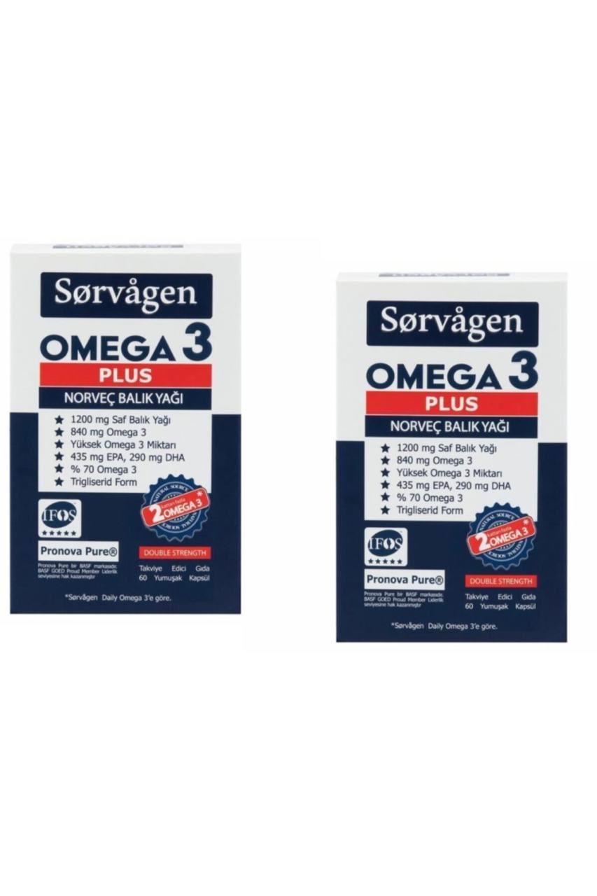 Omega 3 Plus Norveç Balık Yağı 60 Kapsül x 2 Adet