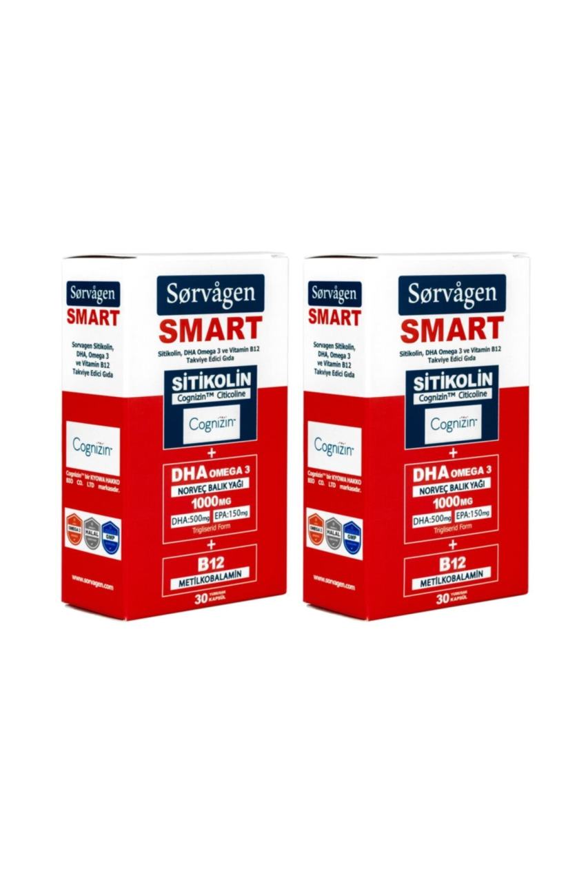 Smart Sitikolin Dha Omega 3 Ve B12 30 Kapsül - 2 Adet