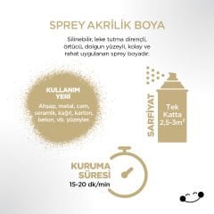 Polisan Akrilik Krem Sprey Boya 400 ml - RAL 1015