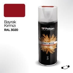 Polisan Akrilik Bayrak Kırmızı Sprey Boya 400 ml - RAL 3020