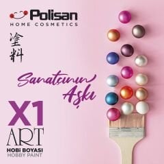 Polisan X1 Art Vernikli Hobi Boyası Antik Beyaz 120 ml