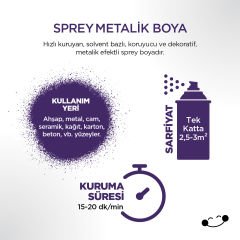 Polisan Metalik Mor Sprey Boya 400 ml