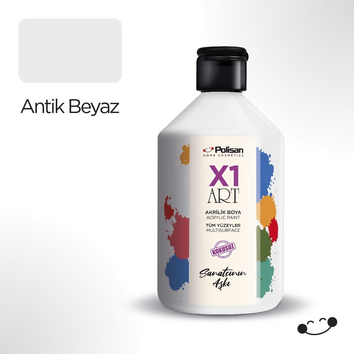 Polisan X1 Art Multisurface Hobi Boyası Antik Beyaz 500 ml