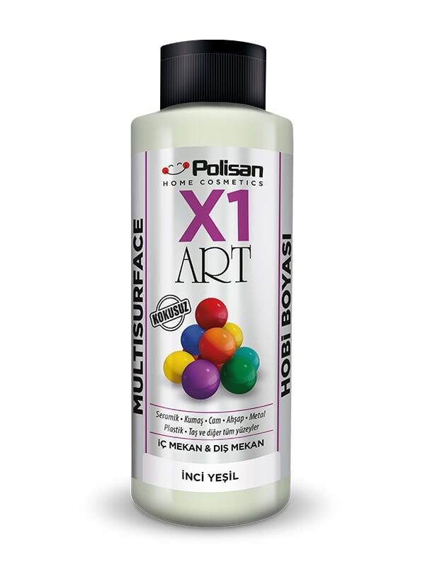 Polisan X1 Art Multisurface Hobi Boyası İnci Yeşili 120 ml