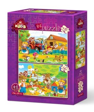 Art Çocuk Puzzle Çiftlik Hayatı 35+60 Parça Puzzle