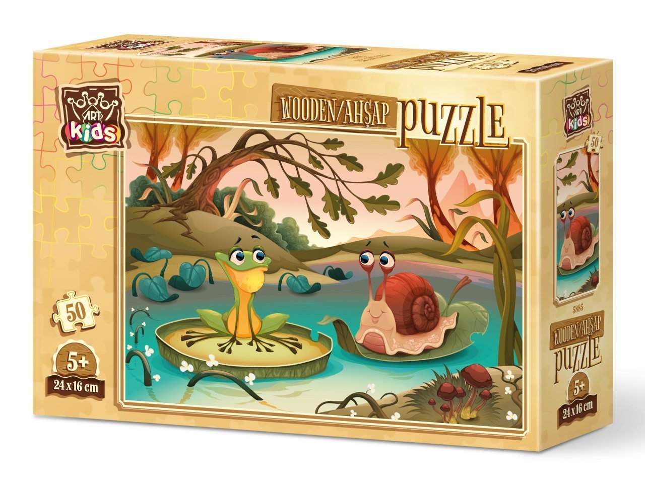 Art Kids Göl Arkadaşları 50 Parça Ahşap Puzzle