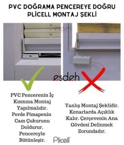 Ekru Honeycomb Plicell Cam Balkon Perdesi - ÖZEL SİPARİŞ