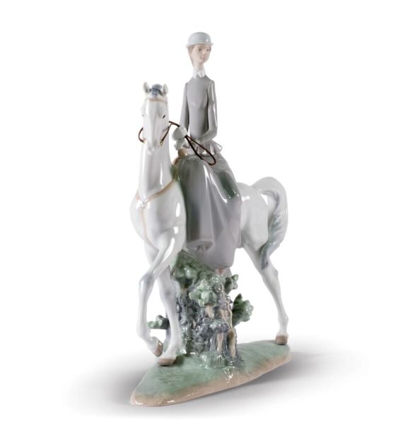 Lladro Woman On Horse