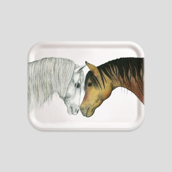 Charlotte Nicolin Tepsi Soulmates Horses 20*27cm