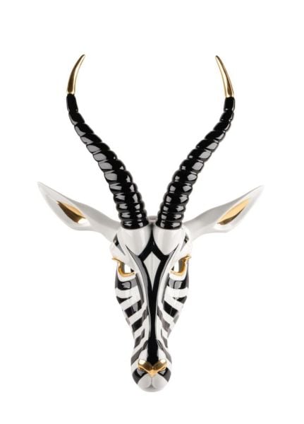 Lladro Antilope Mask ( Siyah ve Altın)