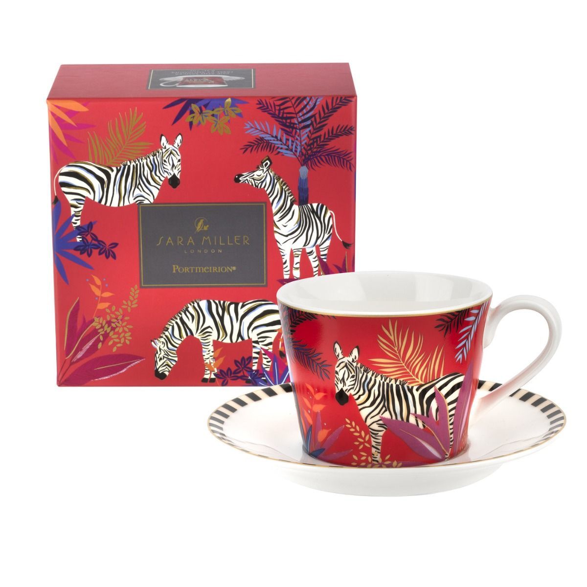 SARA MILLER LONDON PORTMEIRION TAHITI ZEBRA ÇAY FİNCANI