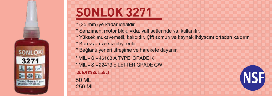 Sonlok 3271 Civata Sabitleyici 50 gr