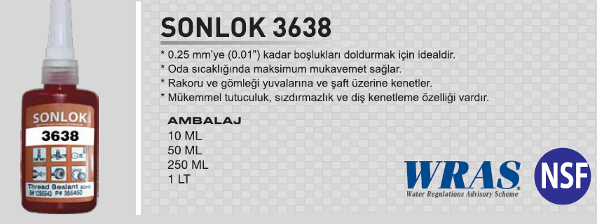 Sonlok 3638 Rulman Kenetleyici 50 gr